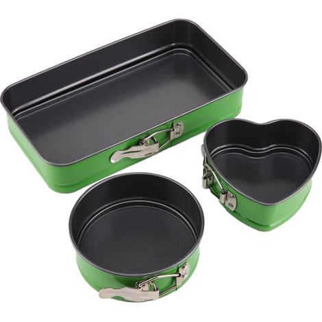 Moule À Charnière - Fond Amovible - Antiadhésif - Pour Gâteaux - 3 Pièces (1/5)