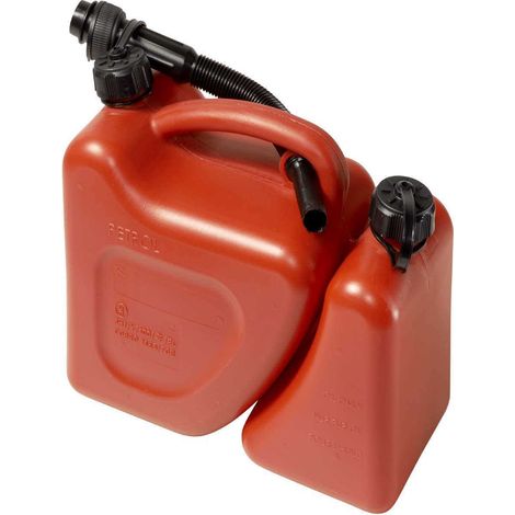 Tanica benzina carburante miscela olio pesante lt5 divisa 3,5+1,5 doppio uso