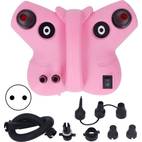 Electric Air Pump Double Hole Automatic Inflator Inflation Tool Set Kit for Inflatables EU Plug 220-240V
