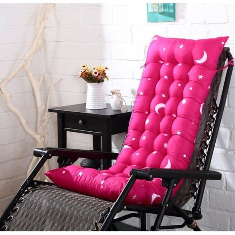 Coussin de Chaise pour Fauteuil de Jardin Canapé en Coton Chaise de pont Rembourrés Remplacement, 401108cm, Rose