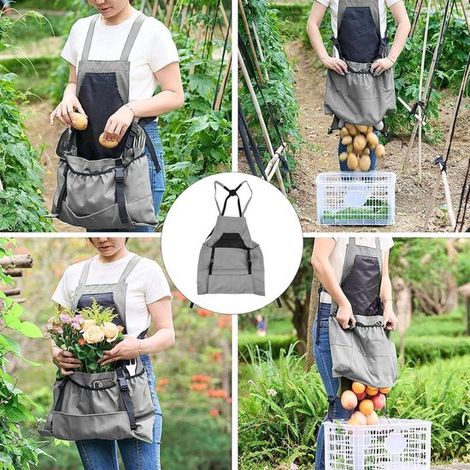 Große Obstpflückschürze mit Schnellverschluss, einfach und bequem, Aufbewahrung für Obstgarten und Obstplantage, strapazierfähig und verschleißfe (1/5)