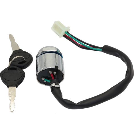 ATV ATV off-road motorcycle iron-head ignition switch 4-wire 2-position female plug power supply ignition switch key (1/5)