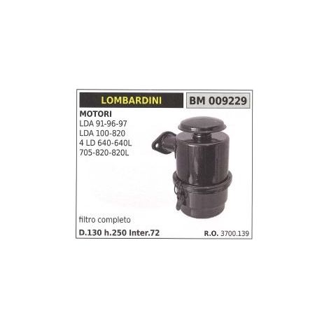 Filtro aria e supporto LOMBARDINI motocoltivatore LDA91 LDA96 LDA97 3700.139