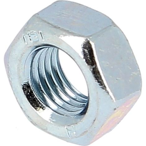 Écrou Hu M3 Pas 35 Acier Zingué Blanc DIN 934