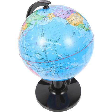 Globe terrestre décoratif de bureau pour enfants, modèle de globe terrestre en plastique, outil pédagogique de géographie (1/5)