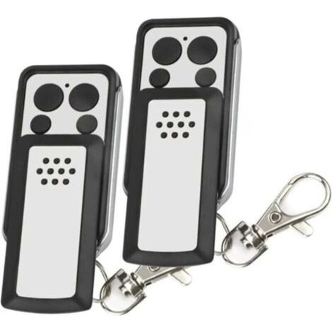 Lot de 2 télécommandes de portail 433,92 MHz – Compatible Avidsen et Extel – Alimentation pile 3V CR2 incluse – Contrôle jusqu'à 10 appareils