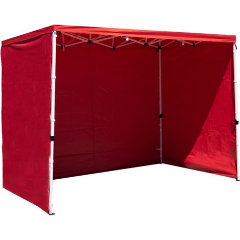 Packs Laterales Carpas Plegables - Pack 3 Laterales Lisos para Carpas 3x2 Master - Rojo