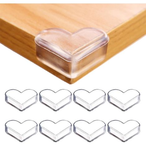 8-teiliges Set herzförmiger Tischeckenschoner für Babys, mit verbessertem Sekundenkleber.