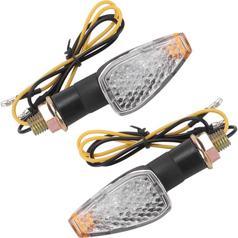 Clignotants Moto LED 12V Etanche Lot de 2, Feux Indicateurs de Remplacement pour Pit Bike MX Dirt, Compatible PIT, Étanche et Résistant (1/5)