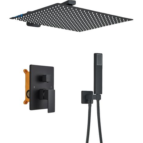 Grifo de ducha de acero inoxidable, de fácil control, de 16 pulgadas y 2 vías. (1/2)