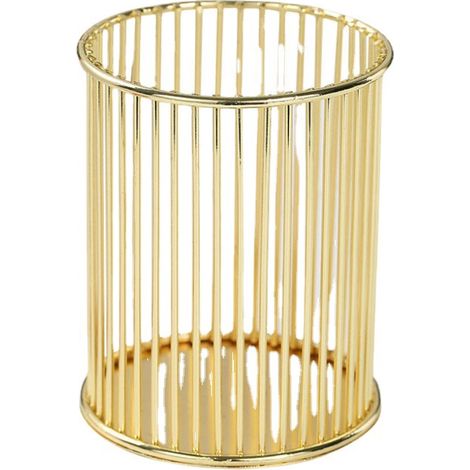 Porte crayon pot, papeterie rangement organisateur rangement table conteneur, Chambre maquillage brosse pot, rangement organisateur panier porte - crayon or (1/2)