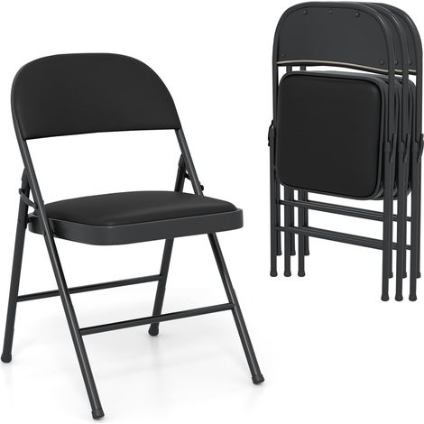 chaises pliantes, chaises pliables, chaises de fête, sièges de qualité commerciale, chaises portables, chaises rembourrées, empilables, cuir PVC, sa (1/5)