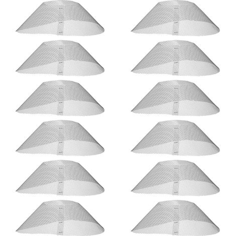 Set of 14 Silver Stainless Steel Grease Filters for Cooker Hoods, Round and Bowl Shape, Removable Structure, Easy Maintenance for Home Kitchens (1/5)