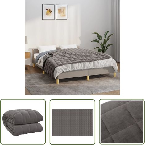 The Living Store Couverture lestée Gris 120x180 cm 9 kg Tissu - Couverture Lestée - Couverture Poids - Literie - Sommeil Réparateur - Relaxation (1/5)