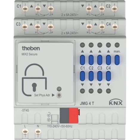 Actionneur volets 4 c JMG 4 T KNX THEBEN 4930250