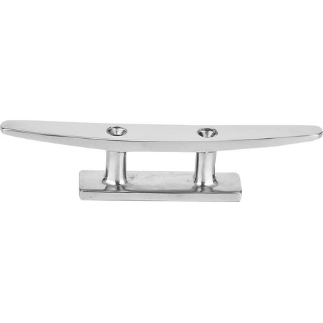 Taquet de base en acier inoxydable poli miroir, accessoire de bateau, taquet de base pour cordage marin (5 pouces) (1/5)