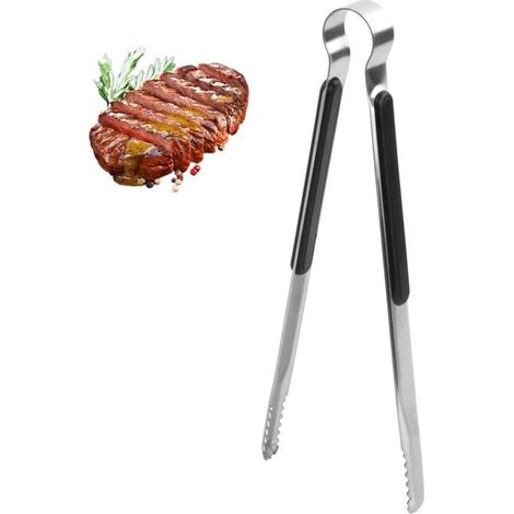 Pinces à barbecue en acier inoxydable, pinces à barbecue de 25 cm, pinces de cuisine professionnelles (1/5)