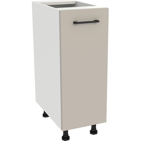 Mueble bajo de cocina 30 Capri, cuerpo blanco, frontal color cachemir mate (1/3)