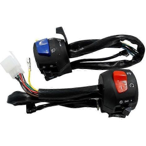 Ensemble de faisceau de commande de guidon 22 mm (7/8") compatible avec Suzuki 125 EN125 HJ150 (commutateur de phare et commutateur de clignotants). (1/5)
