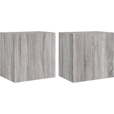 Mobile TV da parete scaffale per televisione multimediale televisione buffet sala da pranzo soggiorno camera da letto 2 pezzi sonoma 40,5 x 30 x 40 cm legno composito grigio 020029029