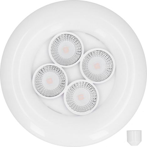 Projecteur LED 4 trous 38W 165-265V, réglable 3 vitesses pour garage et entrepôt, spot lumineux intérieur (1/5)
