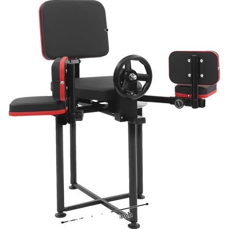 Distensore per gambe, altezza regolabile, angolo di apertura massimo 240°, nero (1/2)