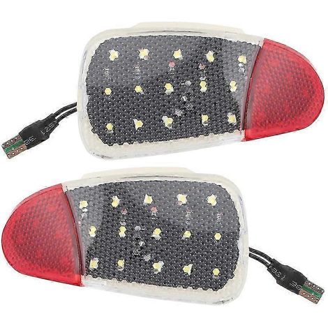 Compatible avec deux panneaux lumineux d'accueil intérieurs de porte à LED pour les modèles F150 et F250 de 1997 à 2003, numéros de modèle F65Z-13B724-AA et F65Z-13B725-AA EK. (1/5)