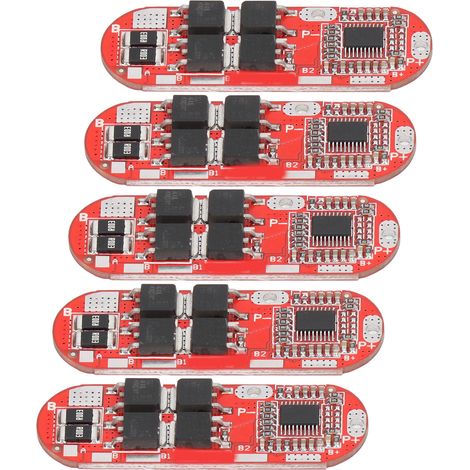 5-teiliges Lithium-Batterieschutzmodul, Laden/Entladen, 1-5S 3,7V 20A für ternäre Zellen (1/5)