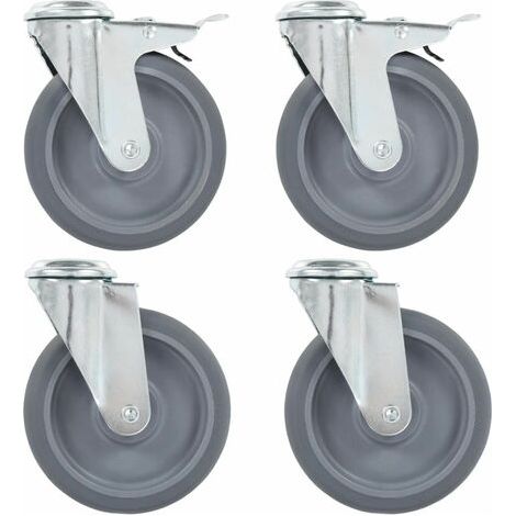 Ruedas giratorias con agujero pasador 8 unidades 125 mm vidaXL (1/5)