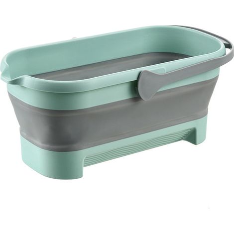 Seau Pliable Pour Balai - 17 L - Poignée Intégrée - Rangement Compact - Pour Nettoyage Maison Jardin Camping (1/5)