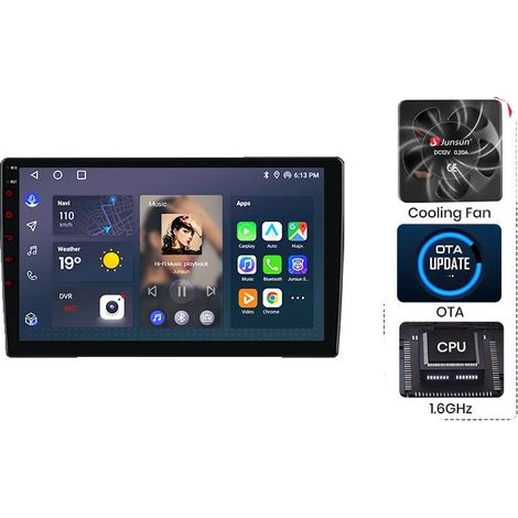 Autoradio, Écran Tactile, Compatibilité Multimédia, Compatible avec Fiat Bravo 198 2 II 2007-2012, V1 Plus (4 Go 64 Go) (1/2)
