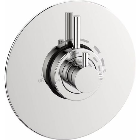 Concealed Modern Concentric Thermostatic Shower Mixer Valve Chrome - 1 Outlet (1/3)