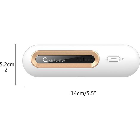 Mini désodorisant et purificateur d'air pour réfrigérateur, rechargeable par USB, à l'ozone, idéal pour réfrigérateur, voiture, placard à chaussures et armoire. (1/3)