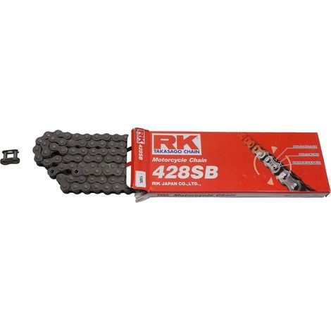 CADENA DE TRANSMISIÓN RK 428SB-132 CON CLIP (CL) INCLUIDO COLOR ESTÁNDAR (CAPACIDAD: HASTA 135 CCM) (19,1 KN)