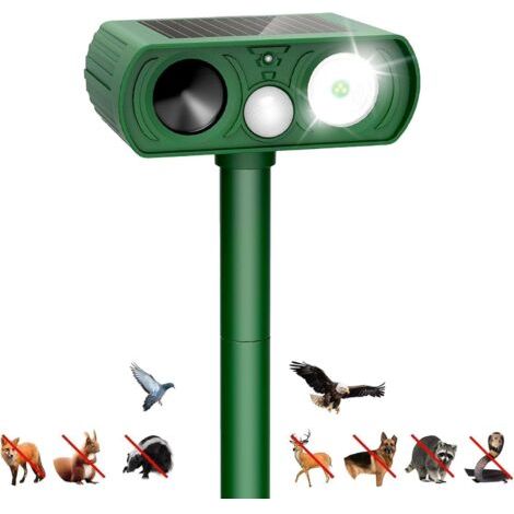 Repulsif Chat Exterieur Solaire, Répulsif Chat Ultrason, Répulsif pour Chat, IP54 Repousse Chat Exterieur avec Détecteur de Mouvement et LED pour Anti Chats Chiens Souris Ratons Renards Oiseaux Rats (1/5)