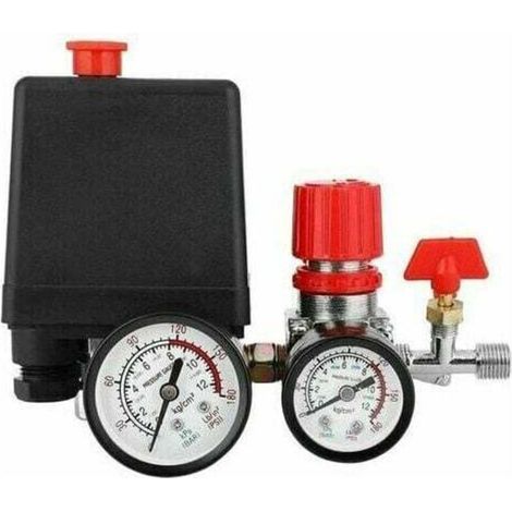 Druckschalterventil für Luftkompressoren, Druckschalter für Luftkompressoren mit Manometer und Regler