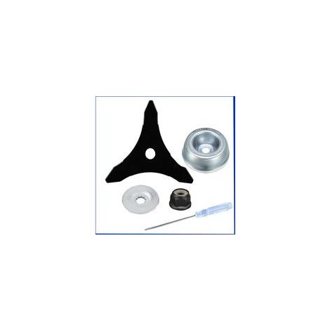 Lame de débroussailleuse 3 dents 12 pouces – Compatible avec coupe-bordures – Kit d'entretien inclus – Pour désherbage efficace (1/5)