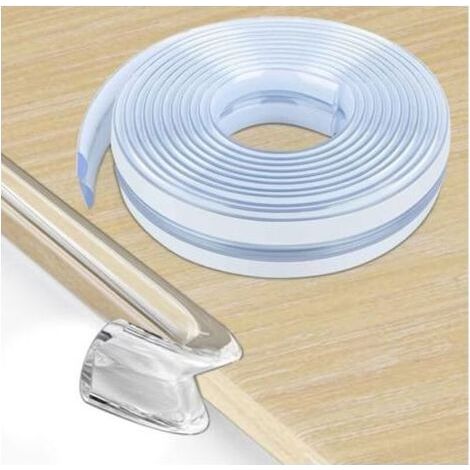 Silicone Coin de Table Protection Bebe , 5M Pré-adhésif Transparent Protection Meuble Bébé , Protecteur des Bords et Angles de Placard pour Sécurité Bebe Maison (1/5)