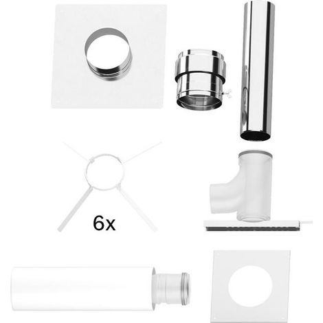 Bosch Abgaszubehör FC-Set125 Gbsatz Kaskade B23P im Schacht, d:125mm, 7738113212