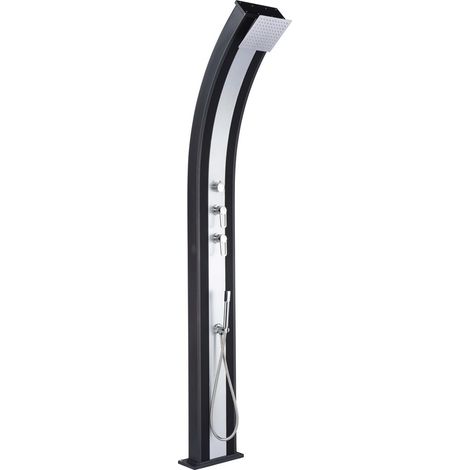 Ducha Híbrida Dada Curve 40L - 228 cm - Base : 32.4x14cm - Antracita / Aluminio cepillado