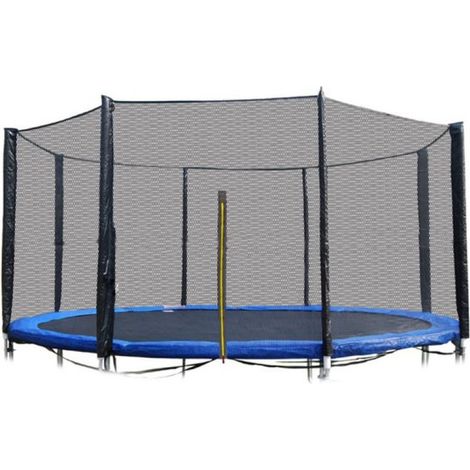 Filet de sécurité pour trampoline - 366 cm - bord extérieur - compatible avec 8 poteaux (1/4)
