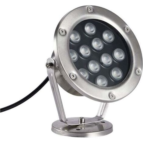Underwater Lighting, IP68 Waterproof, Low Voltage, Submersible LED Lights, Stainless Steel, Adjustable Angle, Pond Lighting for Water, Fountains, Ponds (Colour: Cool White) (1/4)