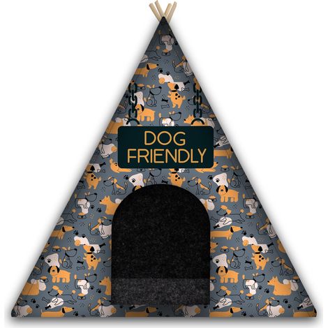 Tipi per cani/gatti con cuscino Grigio Cani L (1/4)