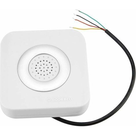 Sonnette de porte 12 V avec carillon intégré 90 dB – Système complet d’installation pour accès domiciliaire, câblage inclus (1/4)