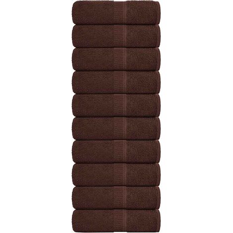 Serviettes d'invités FROGN, lot de 10, marron, 30 x 50 cm, 360 g/m²