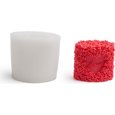 Silikon-Kerzenform Rosenliebe 8,7 x 6 x 8,3 cm (1/5)