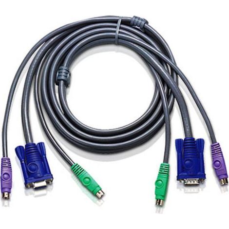 Switch KVM Aten 2L5002P PS/2 con 2 slot per PC, mouse e tastiera, cavo da 1,8 m. (1/2)