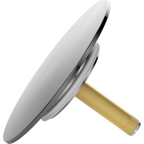 Universel Bouchon de Bain de 72 mm- Bouchon de vidange chromé en Laiton Massif. Joint de Remplacement, Ensemble de vidange pour Chaque Baignoire Standard (1/5)
