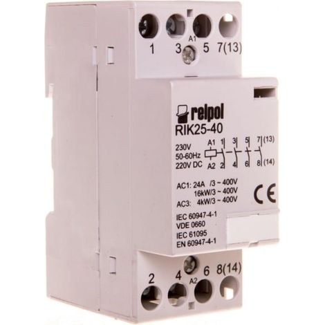 Contattore modulare 25A 4Z 0R 230V AC/DC RIK25-40-230 2608213
