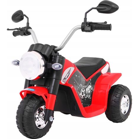 MiniBike mit Akku für Kinder, rot + Soundeffekte + LED-Beleuchtung (1/5)